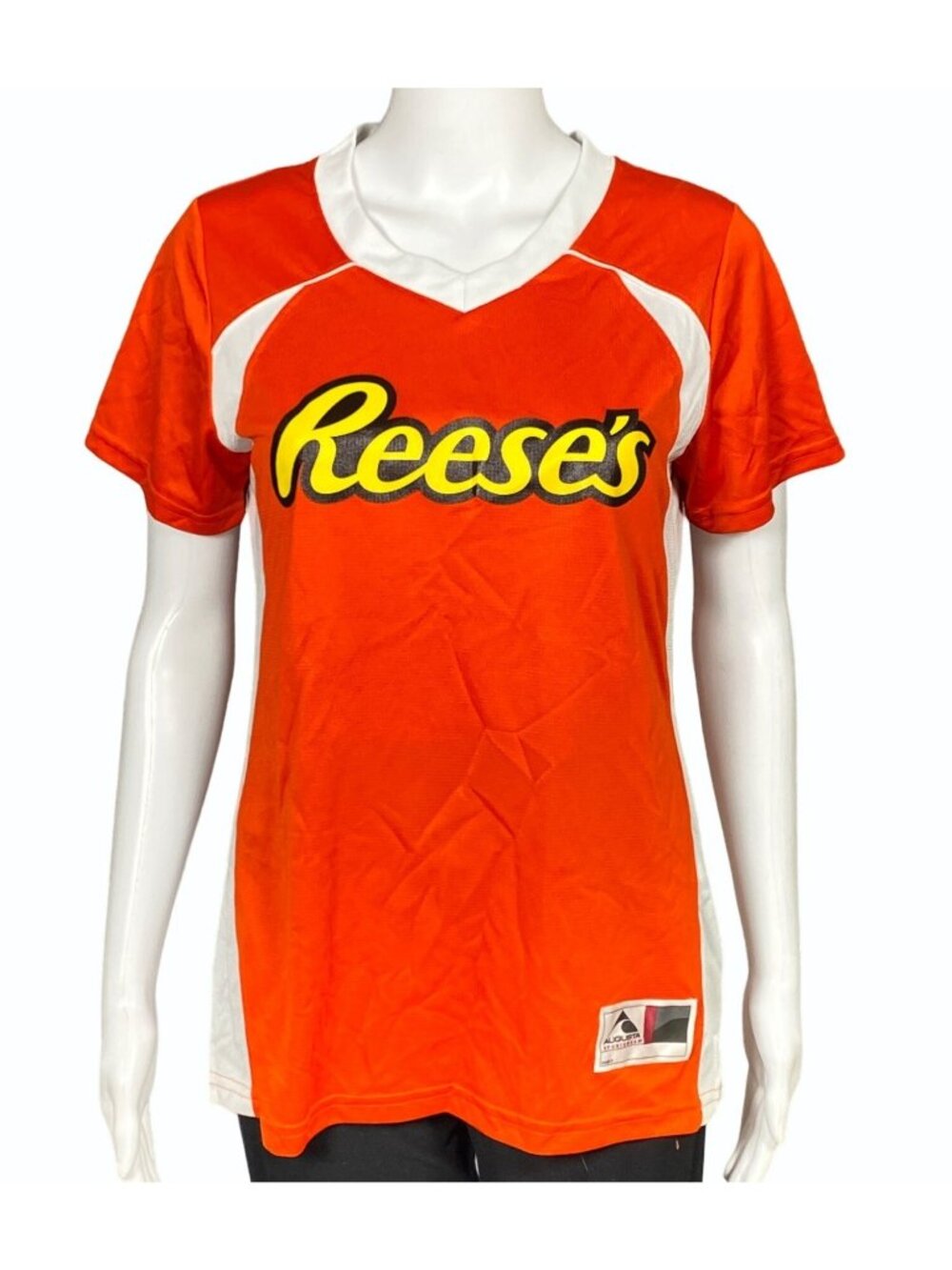 Reeses Sportswear Womens Med #17 V Neck Short Sleeve Top Augusta Athletic